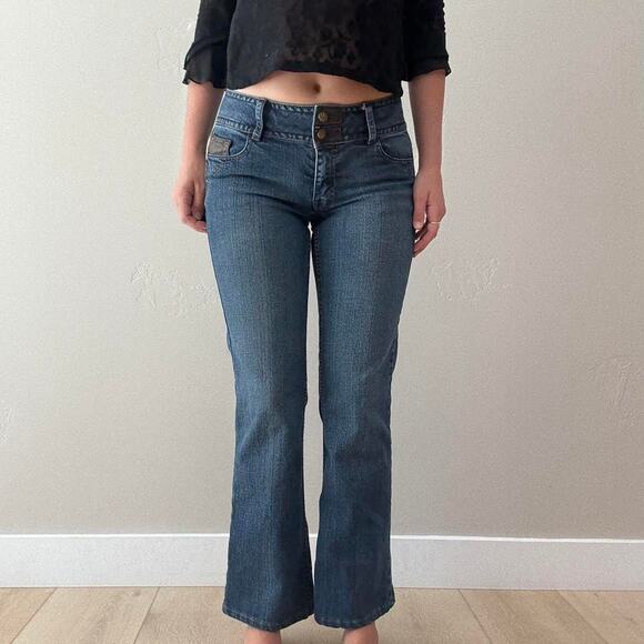 Dark wash low rise bootcut jeans - Picture 6 of 8